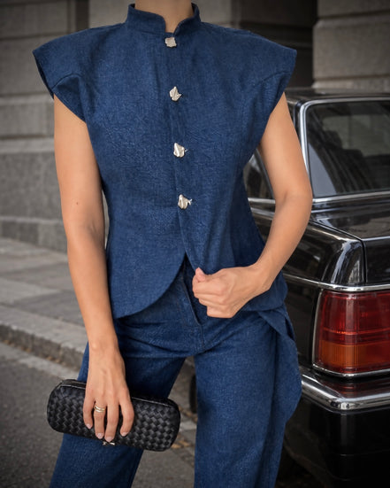 The Frame Spencer SYD STUDIO dos épaules structurées veste denim femme Maroc