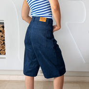Bermuda Capri taille haute poche carré denim premium SYD STUDIO