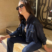 Mom jean denim taille haute femme — SYD DENIM — atelier Casablanca Maroc