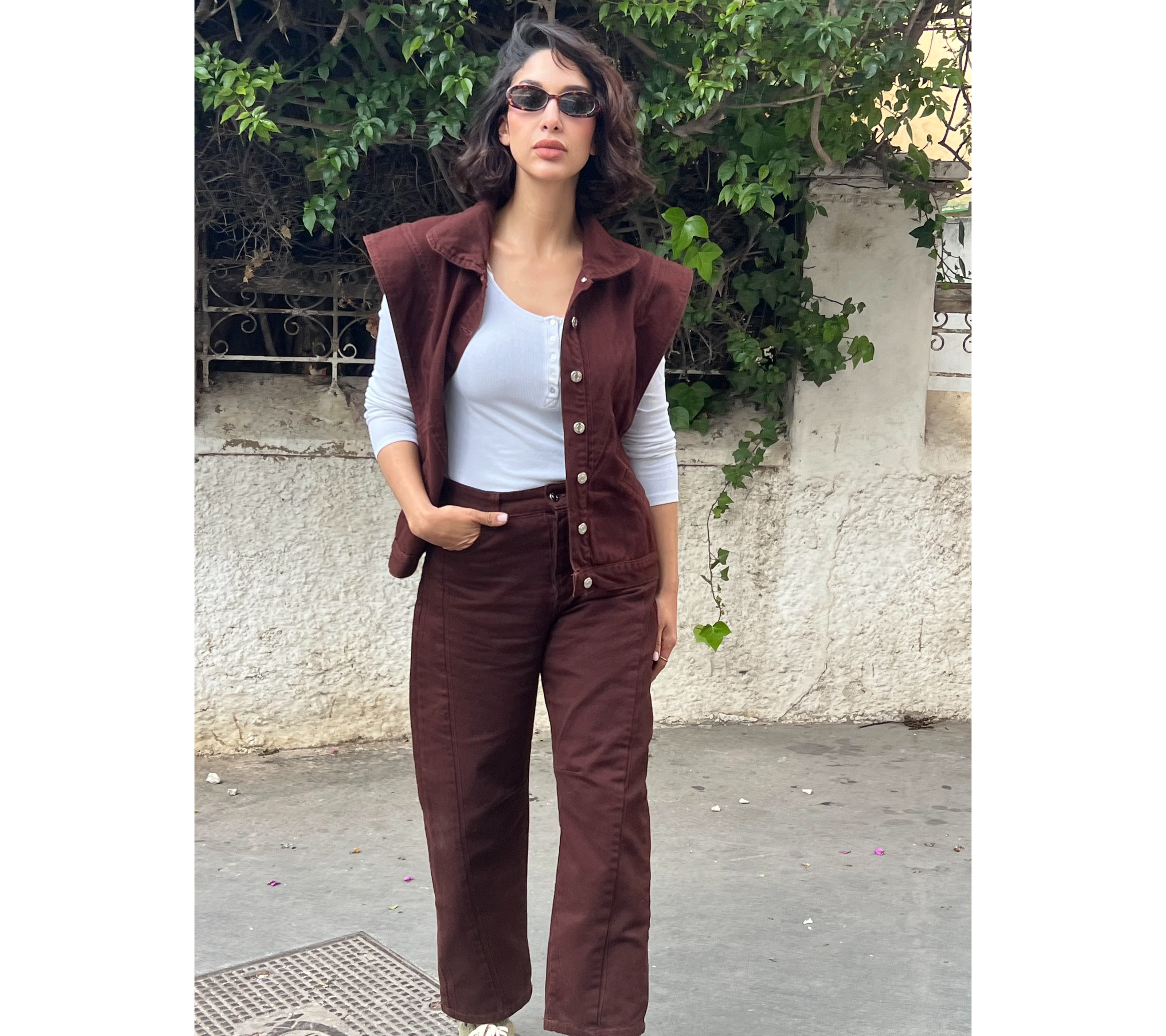 Jean chocolat denim ballon — silhouette — SYD DENIM Casablanca