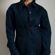 Veste structurée denim femme SYD STUDIO — atelier Casablanca