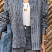 Linen Set Summer Edition by SYD — ensemble lin effet denim femme — SYD DENIM atelier Casablanca