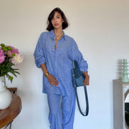 The Néroli Set Summer Edition by SYD — chemise oversize et pantalon lin coupe droite — atelier Casablanca Maroc