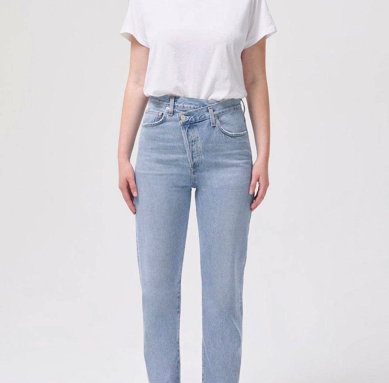 Criss cross denim — détail taille — SYD DENIM atelier Casablanca
