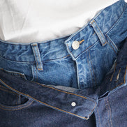 Jean wide leg double waist taille haute — SYD DENIM — atelier Casablanca