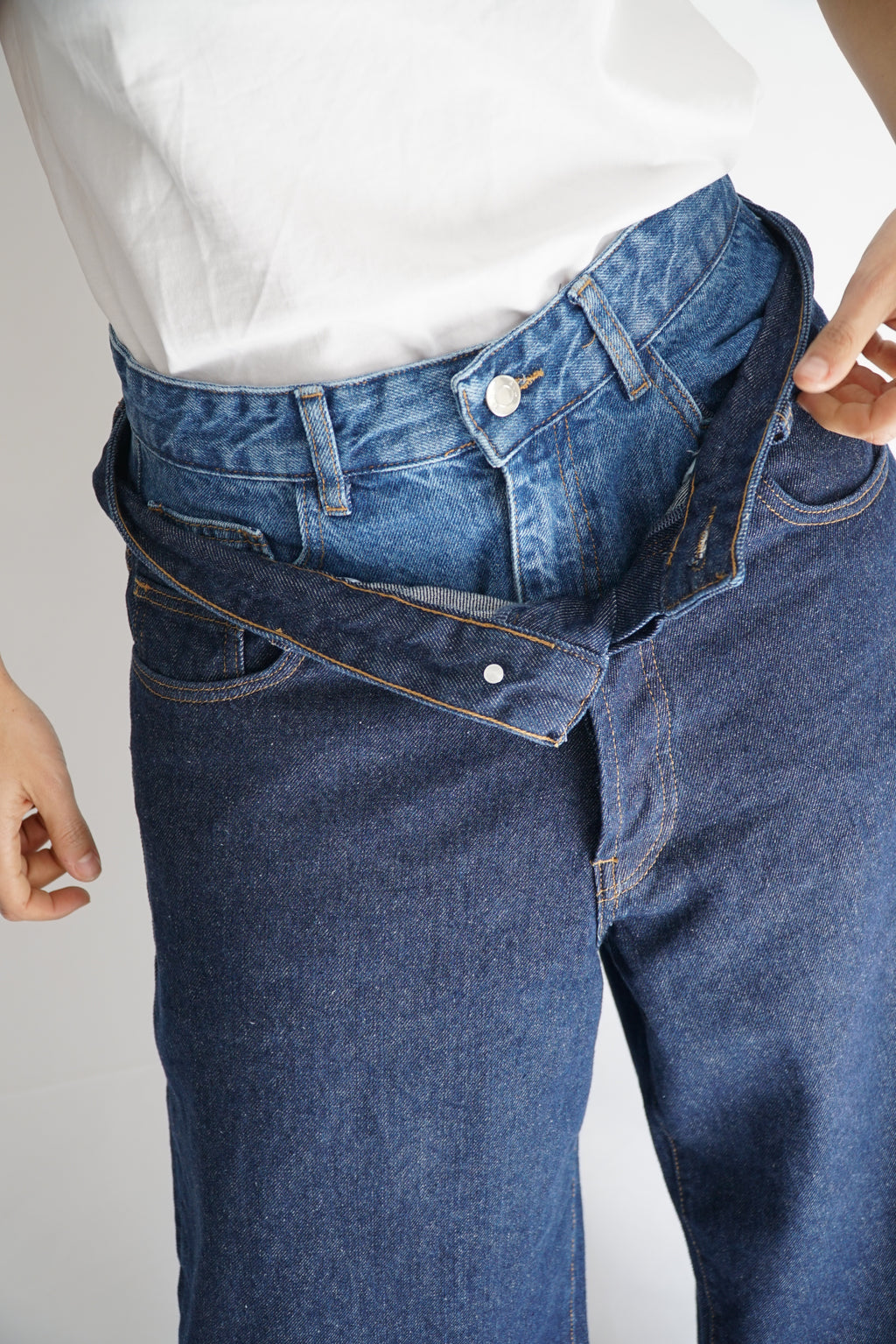 Wide Leg Double Waist Denim